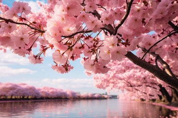 Cherry Blossoms in Full Bloom, Generative AI