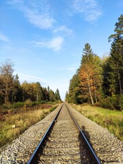 Obraz premium railway in autumn