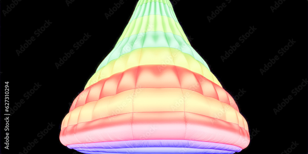 Poster a futuristic inflatable skyscraper - generative ai