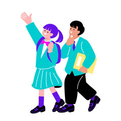 多国籍社会、ダイバーシティをイメージする若者のイラスト