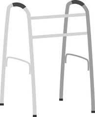 Vector illustration of walking framer disabled  isolated on white background