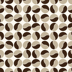 Seamless coffee bean pattern for coffee shop backgrounds, cafe decorations, dining venues and culinary events. for a coffee-themed greeting card. for coffee-themed fabric motifs