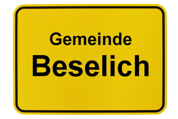 Illustration eines Ortsschildes der Gemeinde Beselich in Hessen