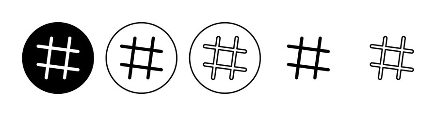 Hashtag icon set. hashtag symbol