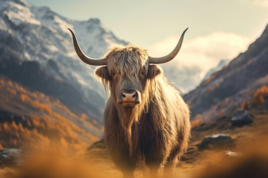 Yak, Wildlife Photography, Generative AI - Powered by Adobe