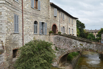 Maisons médiévales à Gubbio. Italie