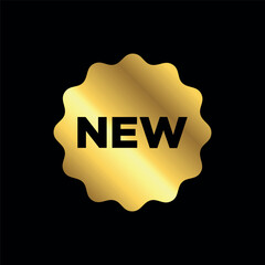 Gold Color Stickers for New Arrival shop product tags, new labels or sale posters and banners vector