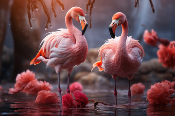 Flamingo, Wildlife Photography, Generative AI