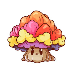  Kawaii Mushroom, cute, svg, sticker, nature, anime, toadstool
