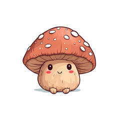 Kawaii Mushroom, cute, svg, sticker, nature, anime, toadstool