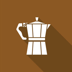 Moka Pot icon. Coffee maker. Vector illustration.