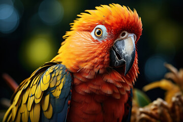 Fototapeta premium Parrot, Wildlife Photography, Generative AI
