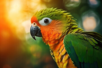 Fototapeta premium Parrot, Wildlife Photography, Generative AI