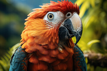 Fototapeta premium Parrot, Wildlife Photography, Generative AI