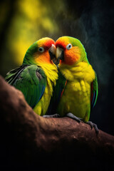 Fototapeta na wymiar Parrot, Wildlife Photography, Generative AI