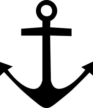 Boat Anchor Silhouette Illustration Vector