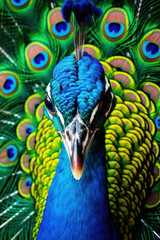 Obraz premium Peacock, Wildlife Photography, Generative AI