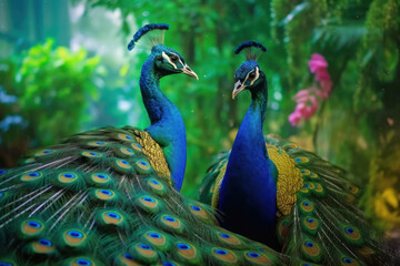Obraz premium Peacock, Wildlife Photography, Generative AI