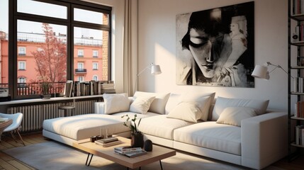 Modern interior design living room