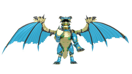 mech dragon is standing up