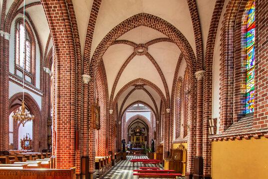 General view and architectural details in close-up and interior of the Catholic Church of Our Lady of the Angels built in 1914 in Lipsk, Podlasie, Poland.