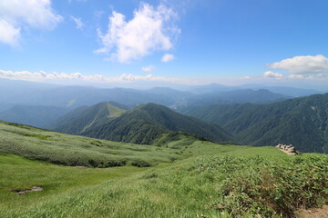 Fototapeta na wymiar 2023年7月の群馬県の谷川岳の登山