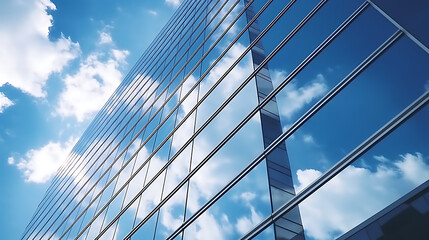 modern office building with sky - Powered by Adobe