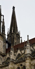 Fototapeta na wymiar Historical Cathedral in the Old Town of Regensburg, Bavaria
