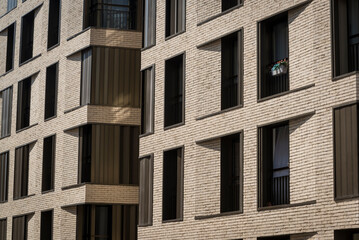 Modern Residential apartments block in the 16th arrondissement, Paris, France - obrazy, fototapety, plakaty