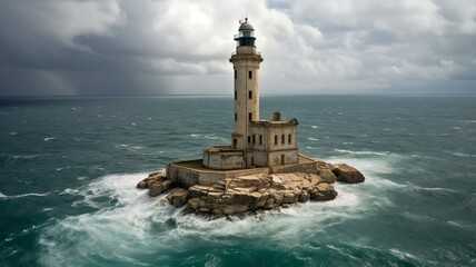 beautiful landscape with a light tower