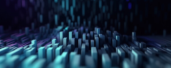 Obraz premium Abstract digital background. Data universe illustration. Ideal for depicting network abilities, technological processes, digital storages, science, education, etc.