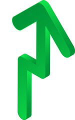 Arrow 3d isometric icon infographic for decoration background