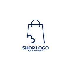 Shop logo,  Shopping logo vector, Good Online Shop logo design template