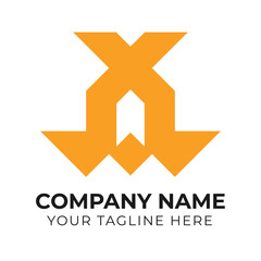 Corporate creative modern abstract minimalist business logo design template