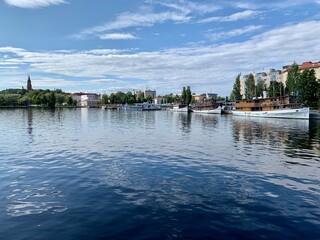 Stadt Savonlinna - Boote im Hafen - Finnland Reise