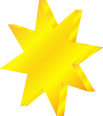 Obraz premium Star shape isometric 3d signs icon element for decoration Christmas