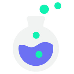 Science Flask Icon Illustration