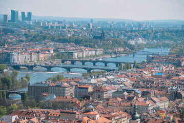 Fototapeta premium beautiful vibeautiful view of the City Prague ew of the City Prague 