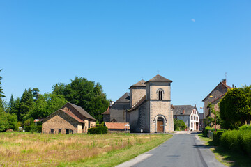 Fototapeta na wymiar Village Meuzac in French Haute-Vienne