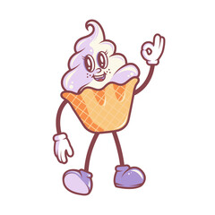 Groovy ice creame character