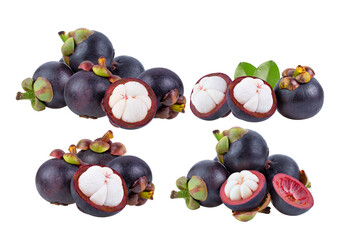 Mangosteen isolated on transparent png