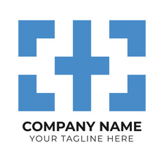 Corporate abstract minimalist business logo design template