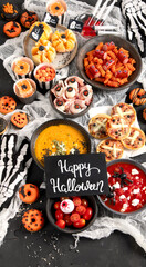 Halloween food ideas for a family dinner.