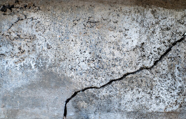 Close-up of Cracked concrete wall texture, Cement background not painted in vintage style for...