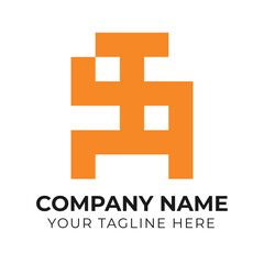 Obraz premium Modern corporate creative monogram minimalist business logo design template