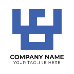 Obraz premium Modern corporate creative monogram minimalist business logo design template