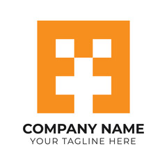 Modern corporate monogram minimalist business logo design template