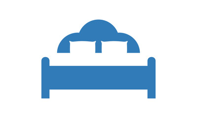 Bedroom furniture vector design. Mattress logotype