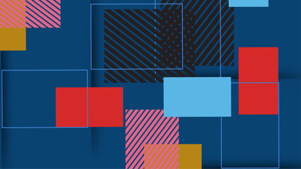 Abstract blue red geometric background