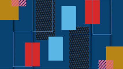 Abstract blue red geometric background